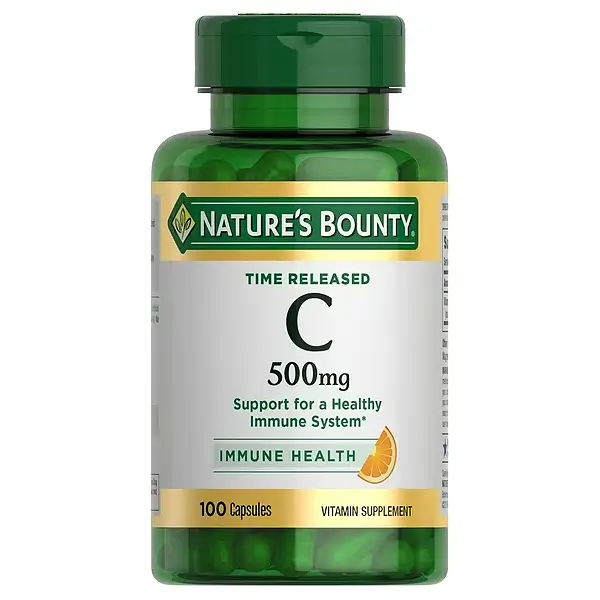خرید Nature's Bounty Vitamin C Time Release Capsules, 500 Mg, Vitamin Supplement, 100 Ct اصل از دکتر اسکینو