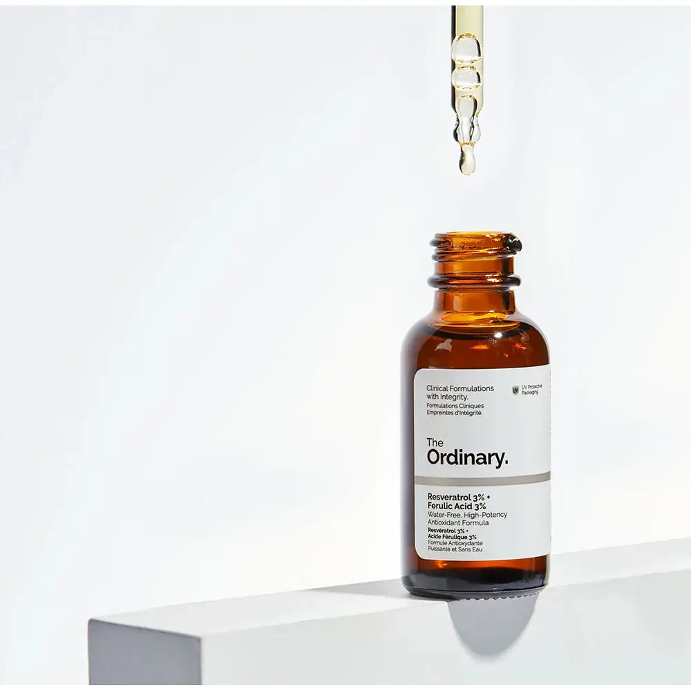 سرم ضد پیری رسوراترول 3% + اسید فرولیک 3% اوردینری The Ordinary Resveratrol 3% + Ferulic Acid 3%
